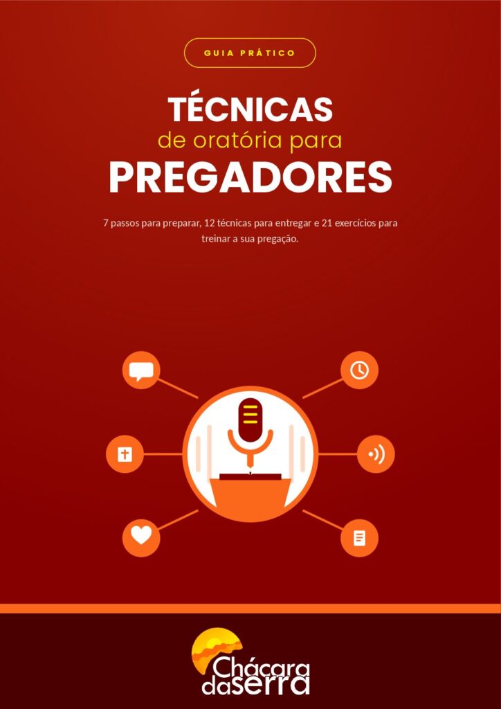 Capa do e-book Técnicas de oratória para pregadores, da Chácara da Serra