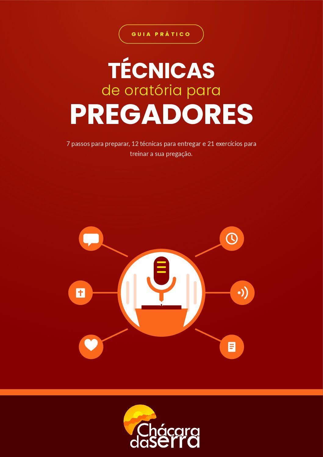 Capa do e-book Técnicas de oratória para pregadores, da Chácara da Serra