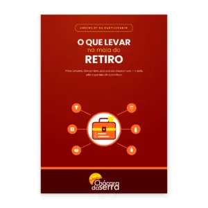 Capa do checklist O que levar na mala do retiro, da Chácara da Serra