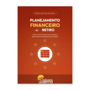 Capa da planilha de planejamento financeiro do retiro, da Chácara da Serra
